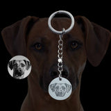 Schlüsselanhänger mit graviertem Hundeportrait