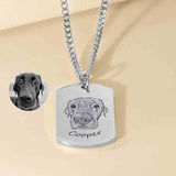 Kette Hundepapa mit graviertem Hundeportrait
