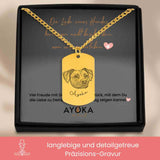 Kette Hundepapa mit graviertem Hundeportrait