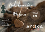 Ayoka Design-Gutschein – Dein handgefertigtes Unikat zum Ausdrucken